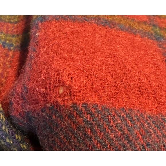 Vintage Pendleton Woolen Mills Blanket Throw Wool Plaid 52 X 68 Cabincore READ - Picture 12 of 12